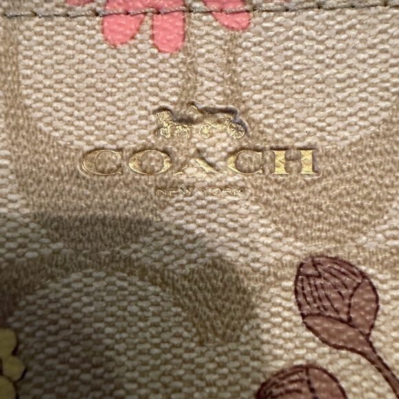 Coach Beige Wristlet with Pink and Yellow Floral Design - Picture 5 of 6